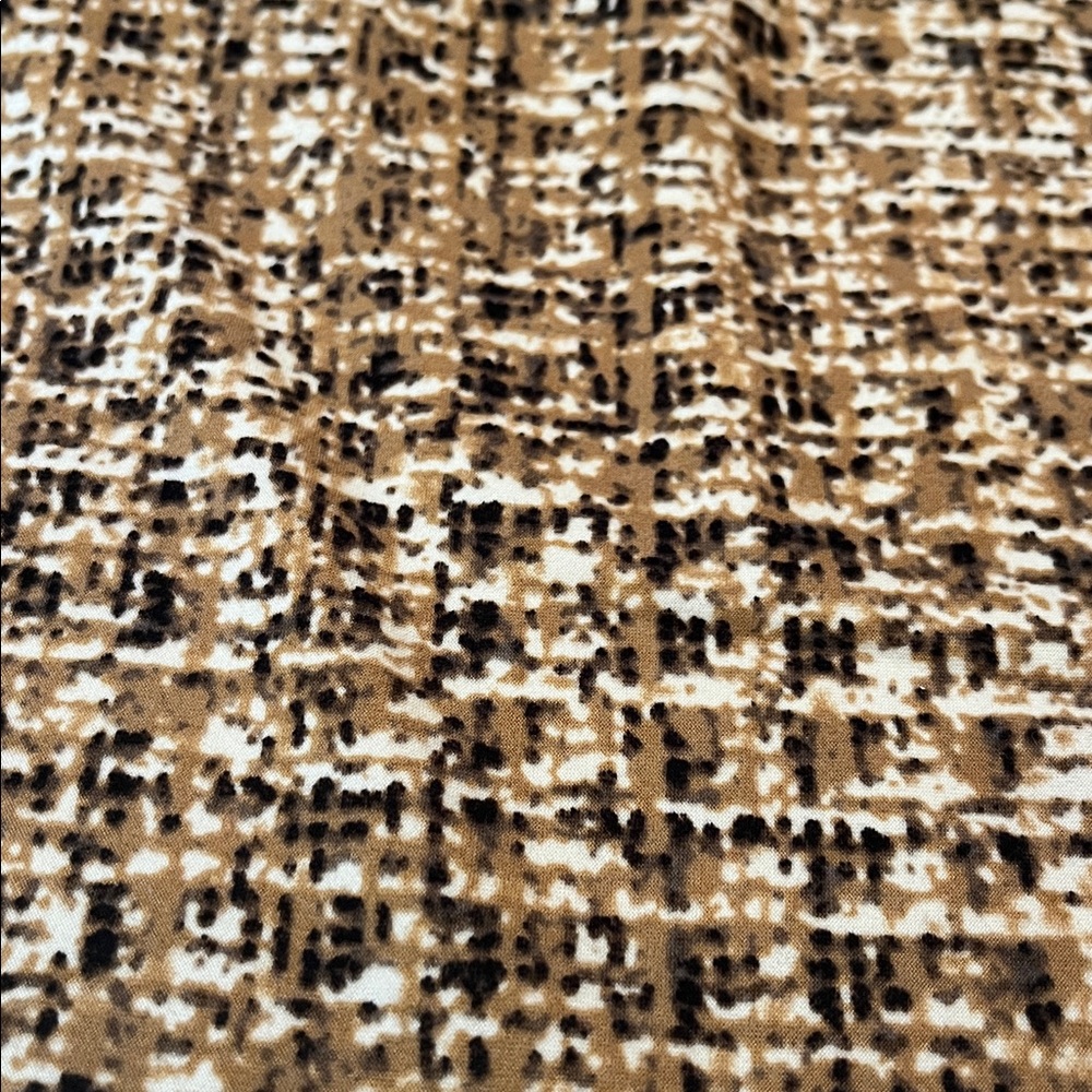 Brown and Black Patterned Brushed Poly Knit Fabric - 2 yards 60” Wide